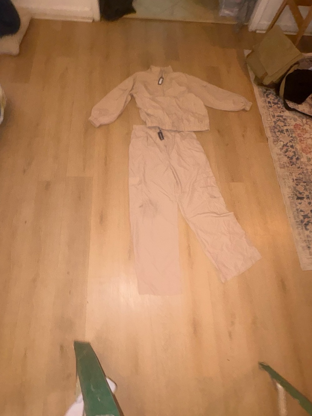Beige Women's Two-Piece Lounge Jumpsuit Set brand new with tags